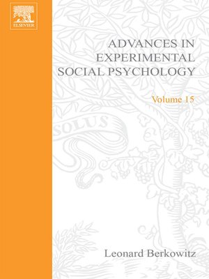 cover image of Advances in Experimental Social Psychology